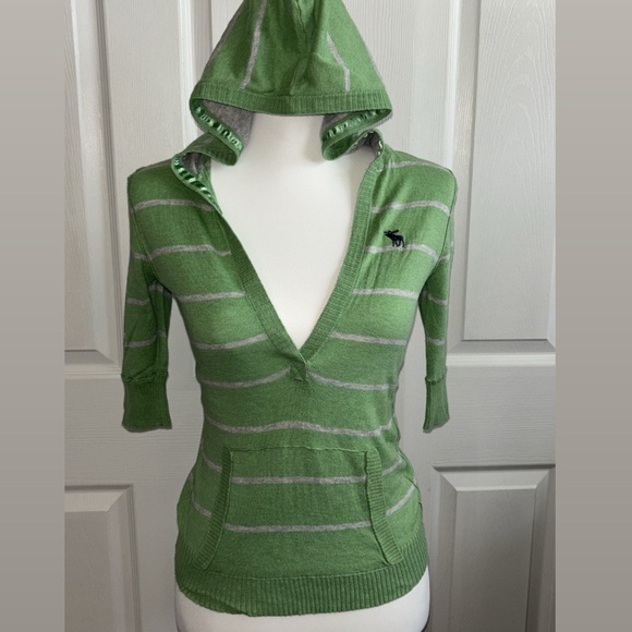 Abercrombie & Fitch Tops - RARE VINTAGE Y2K/2000s Abercrombie and Fitch Adirondack Knit Hoodie,100% Cotton